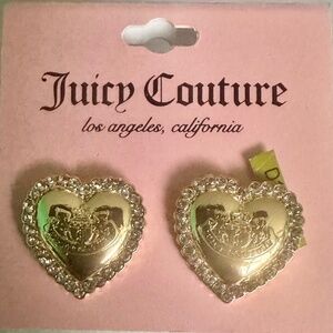 Juicy Couture heart crest earrings